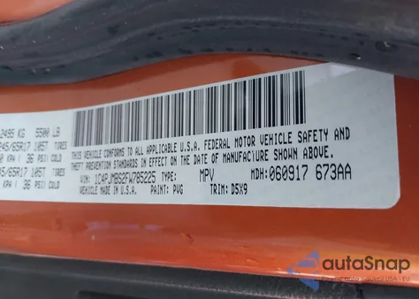 2015 Jeep Cherokee Trailhawk z USA, uszkodzony, nr VIN 1C4PJMBS2FW785225